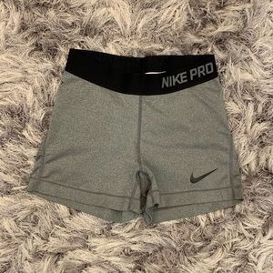 Gray Nike Pro Shorts